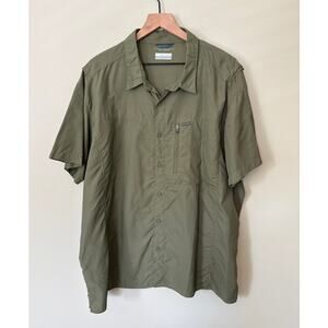 Columbia Green Omni-Shade Shirt Outdoor Fishing Hiking XXL